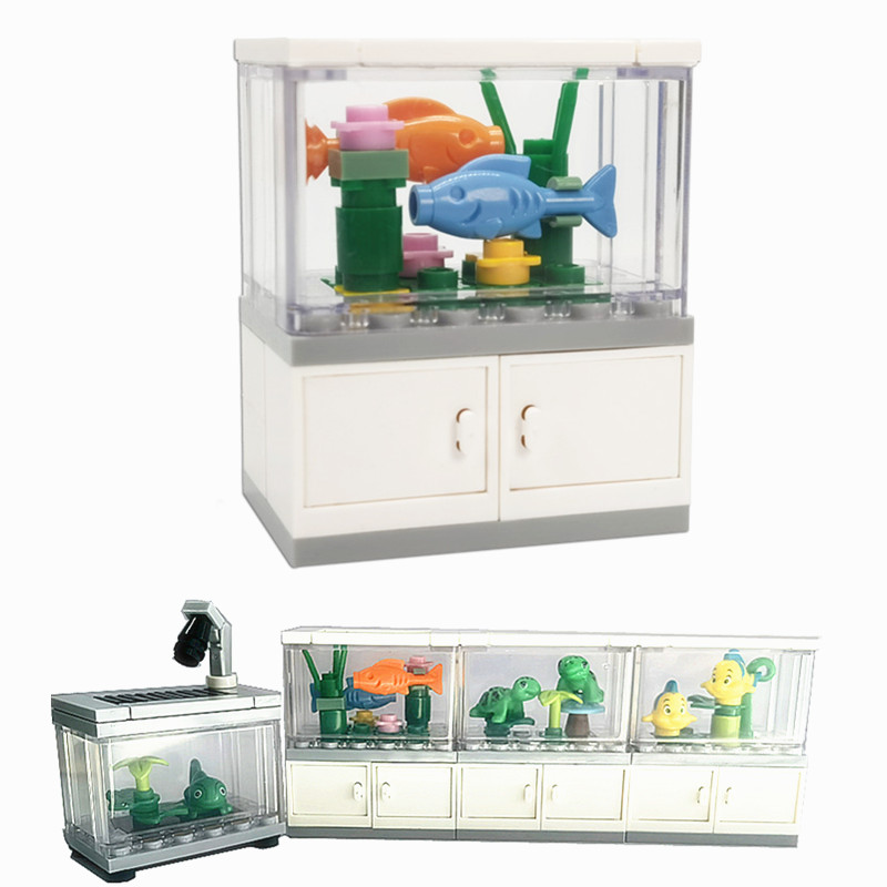 Aquarium Fish Lego - City Friends Fish Tank Building Blocks
