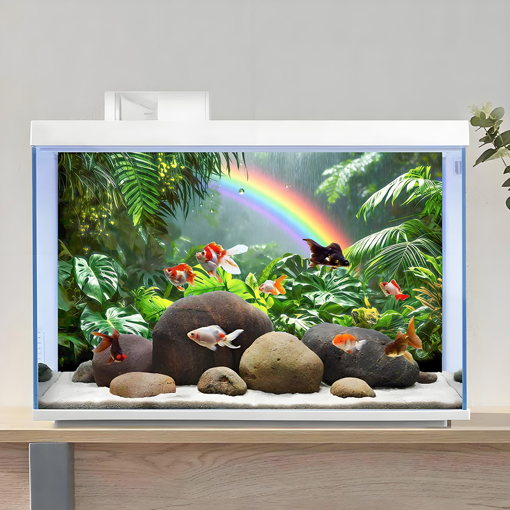 Aquarium Fish Rainbow - Rainforest Rainbow，fish tank background painting, aquarium