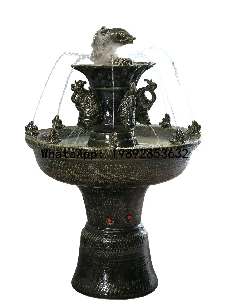 Aquarium Xl - XL Ceramic Flowing Water Wealth-Attracting Ornament