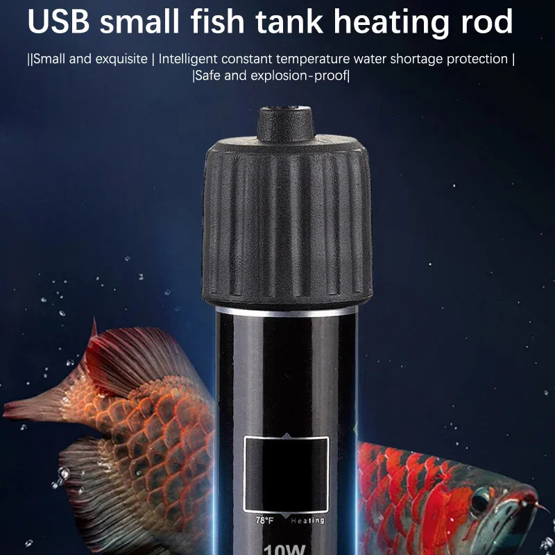 Aquarium Heater Submersible - USB Mini Aquarium Heating Rod, 26°C