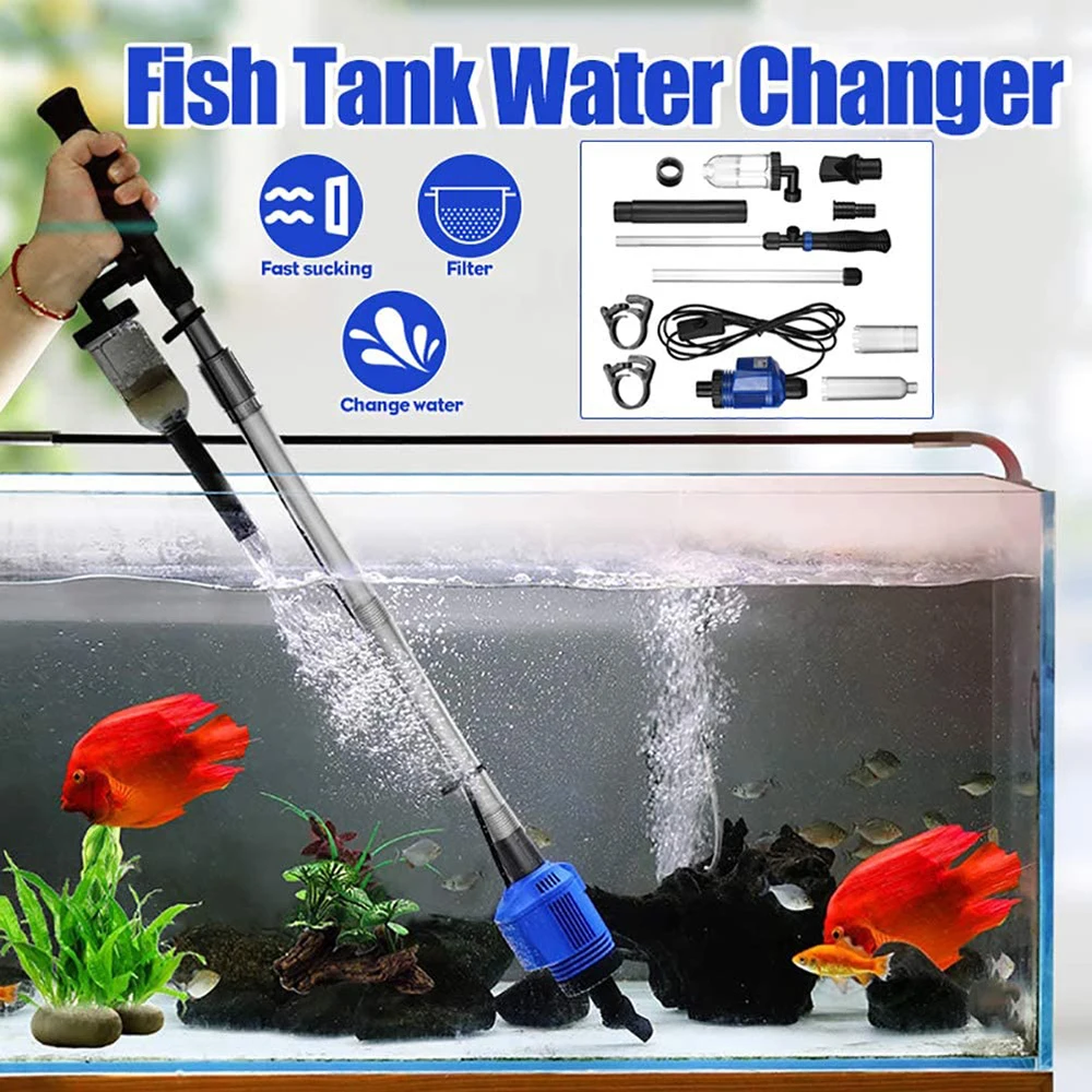 Gravel Vacuum Cleaner - Sunsun HXS-02 Electric Aquarium Automatic Fish