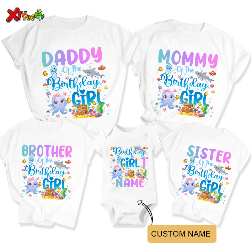 Aquarium Fish And Name - Sea Creatures Family Matching outfits Birthday
