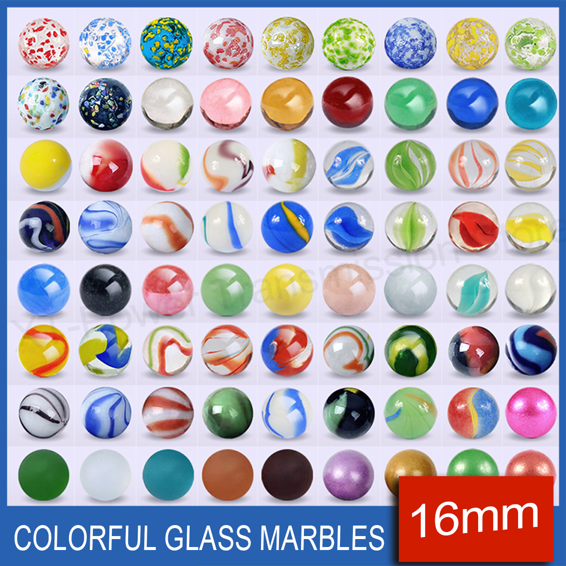 Aquarium Fish Ball - 5-90PCS 16mm Colorful Glass Marbles Toy