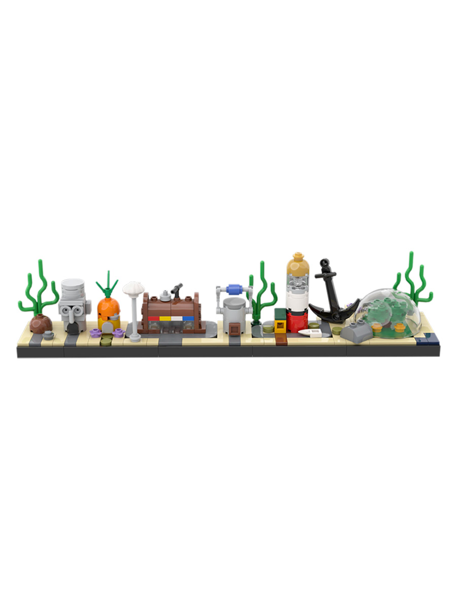 Aquarium Fish Lego - Underwater City Skyline MOC Building Blocks,
