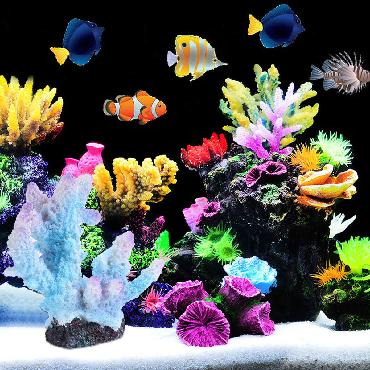 Aquarium Xl - Aquarium Artificial Resin Coral Reef Xl-S1718