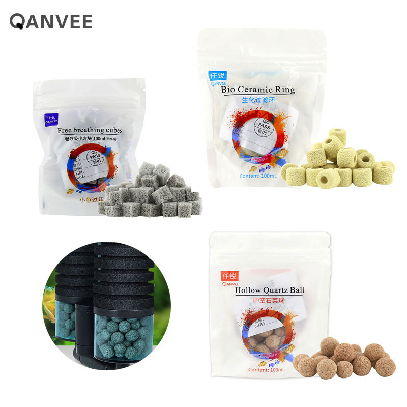 Aquarium Fish Lego - Hollow Quartz Ball Free Breathing Cubes
