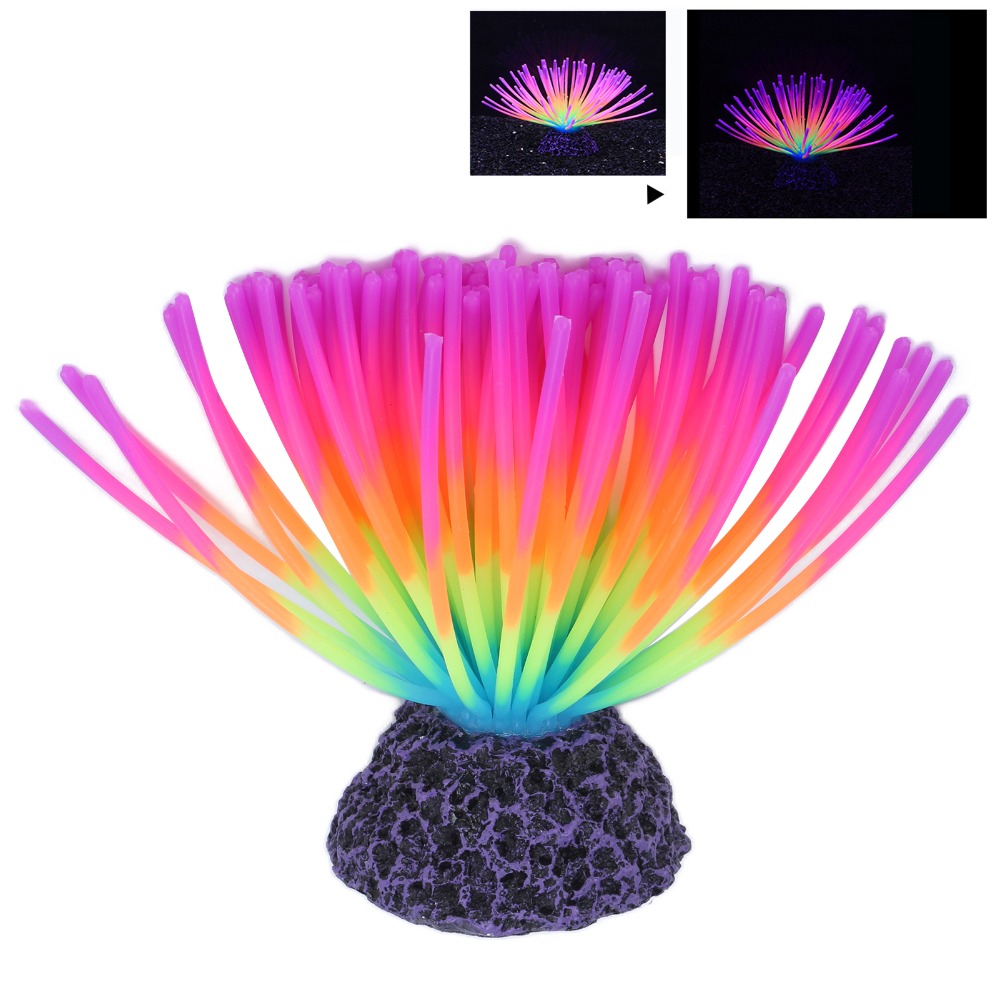 Aquarium Fish Rainbow - Colorful Aquarium Silicone Coral Silicone Fluorescence