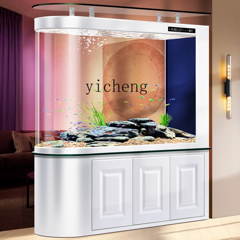 Aquarium Xl - XL household screen partition fish tank