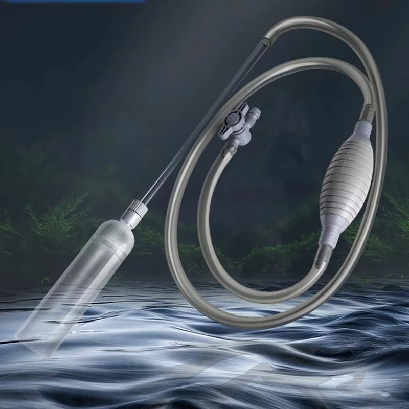 Gravel Vacuum Cleaner - 1.5m Aquarium Manual Water Changer Fish
