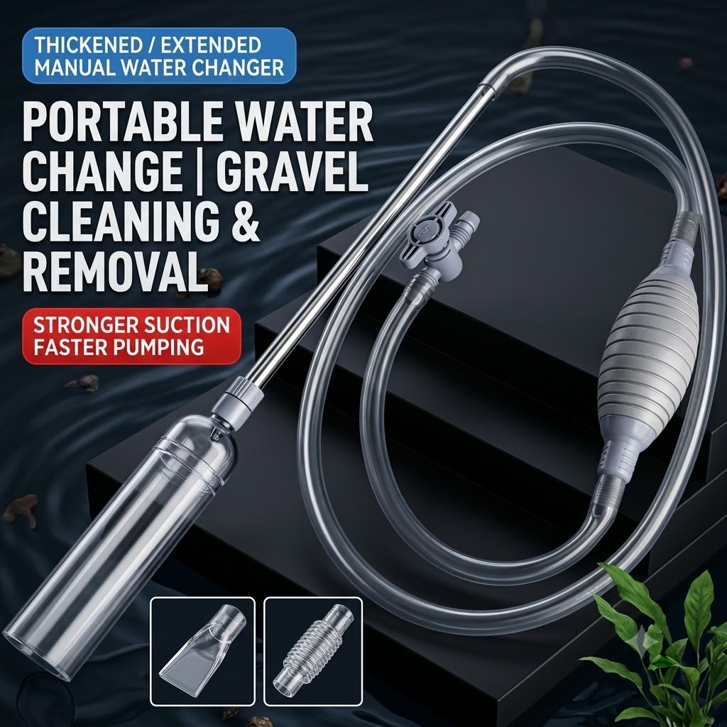Aquarium Siphon, Manual Water  - Gravel Vacuum Cleaner review and price
