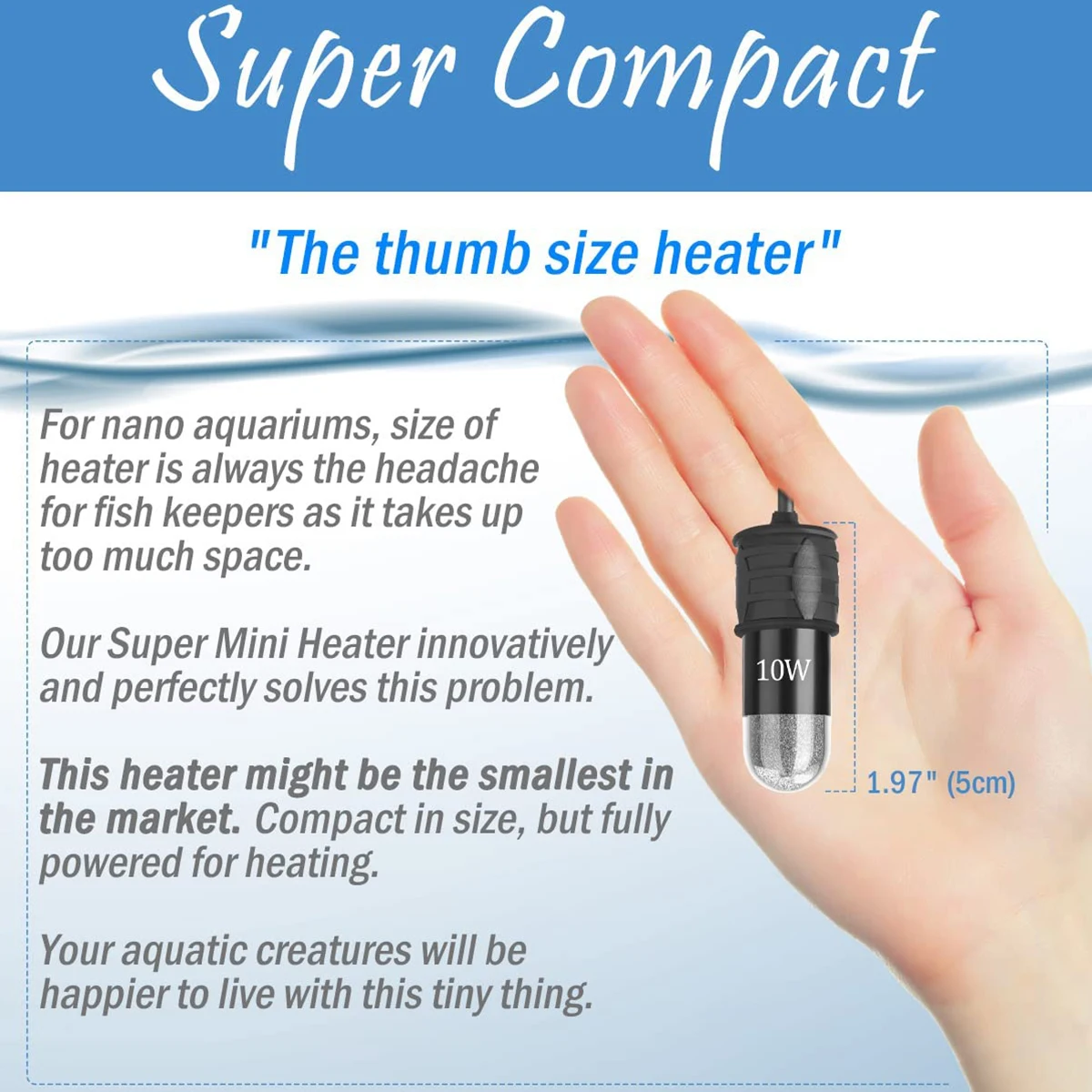 10W Adjustable Aquarium Heater - Aquarium Heater Submersible review and price